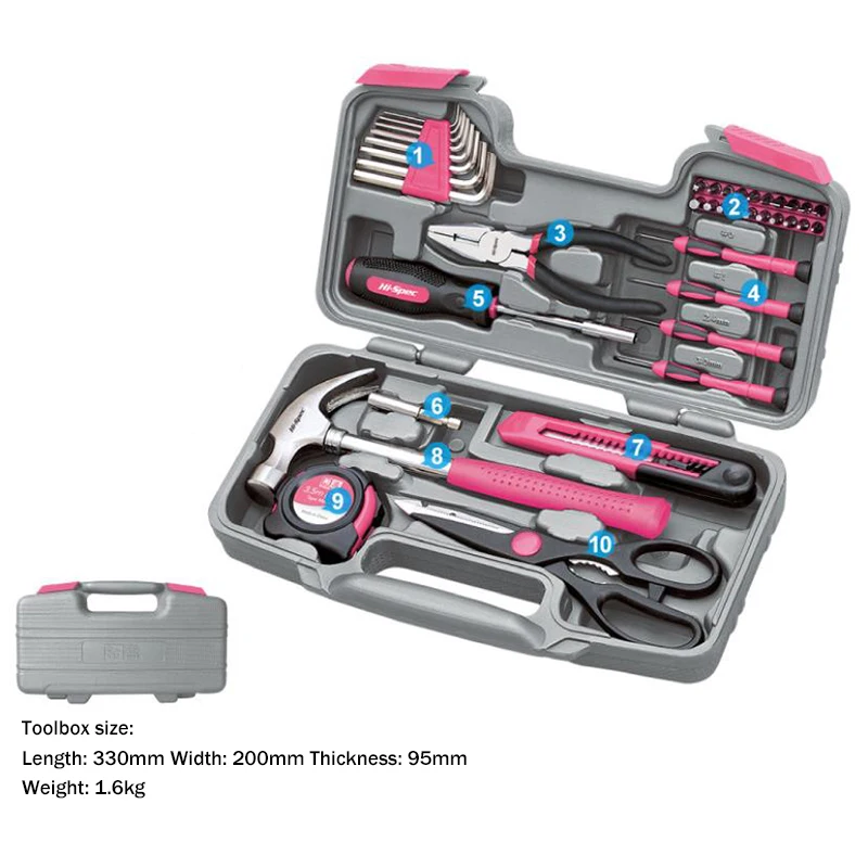 Power Tools Pink - مجموعة أدوات يدوية وردية، مفك براغي