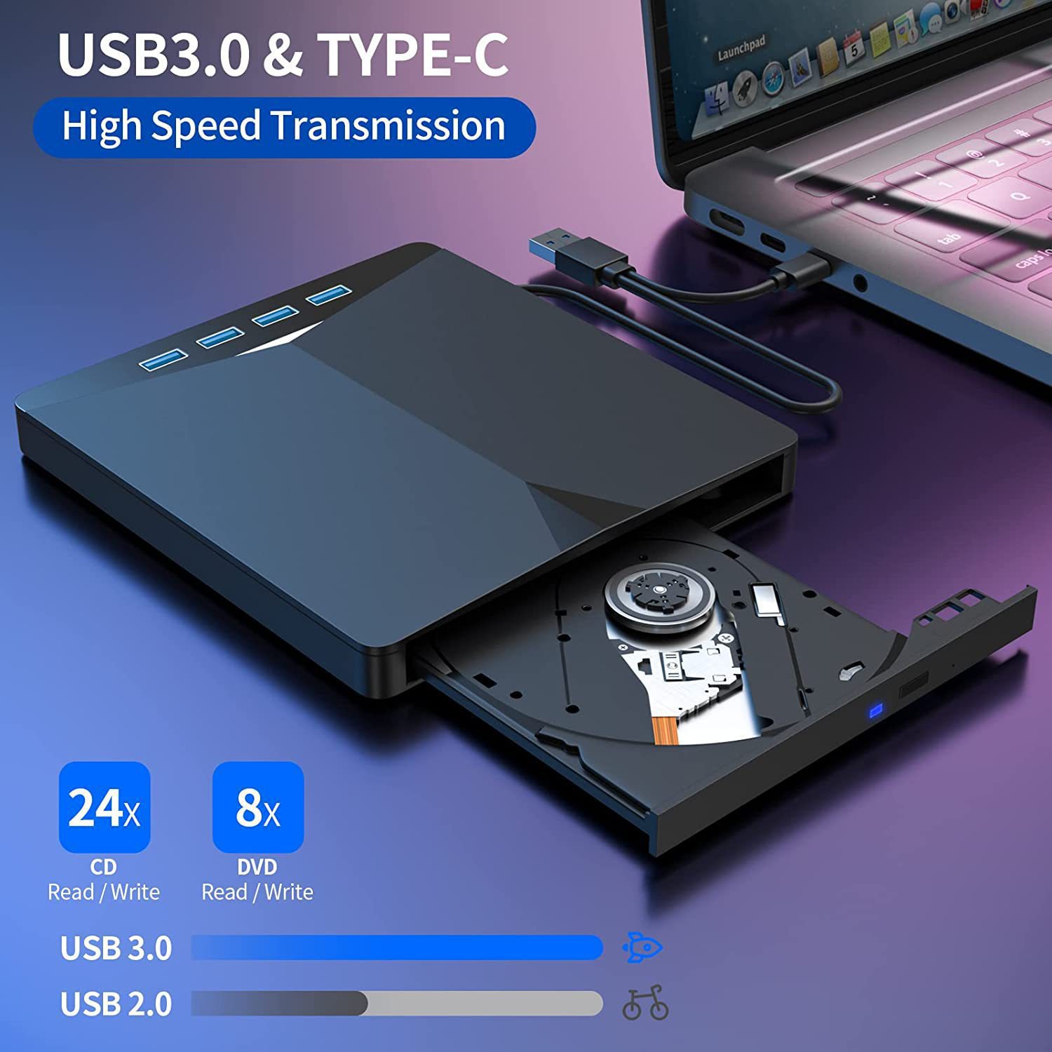 Power Tools Windows 11 - قارئ وناسخ ومشغل أقراص DVD خارجي