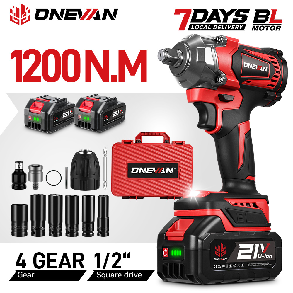 Power Tools Pink - ONEVAN 1200N.M فرش مفتاح ربط كهربائي