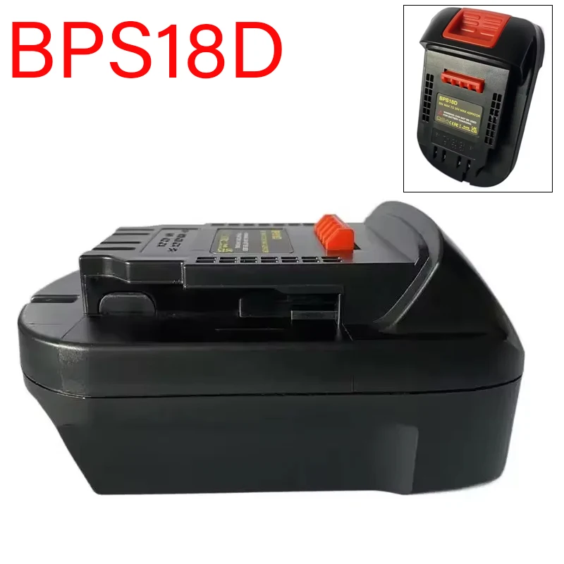 Power Tools Stanley - محول BPS18D للتحويل أسود & ديكر