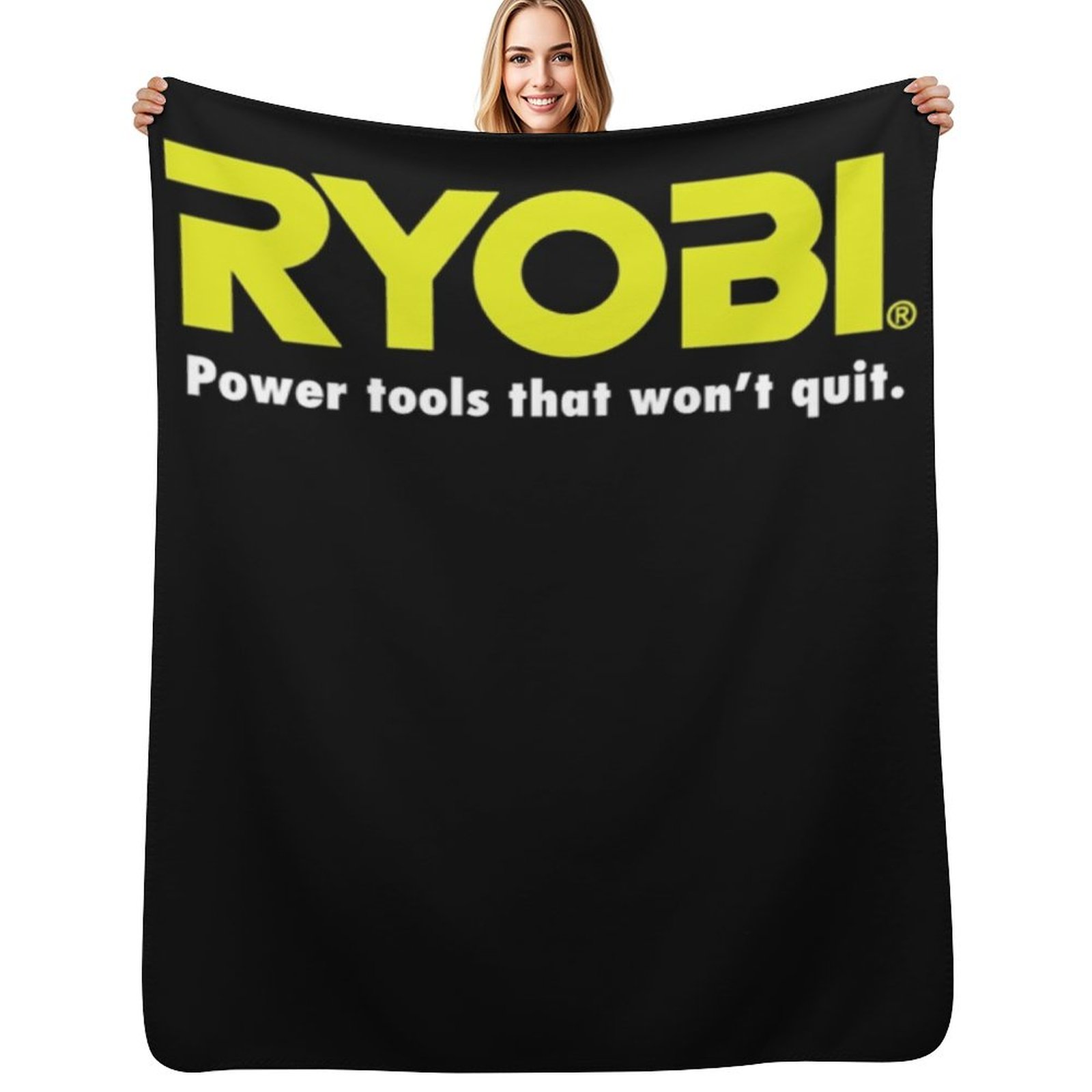 Power Tools Logo - بطانية مزينة بشعار POWER TOOLS RYOBI،
