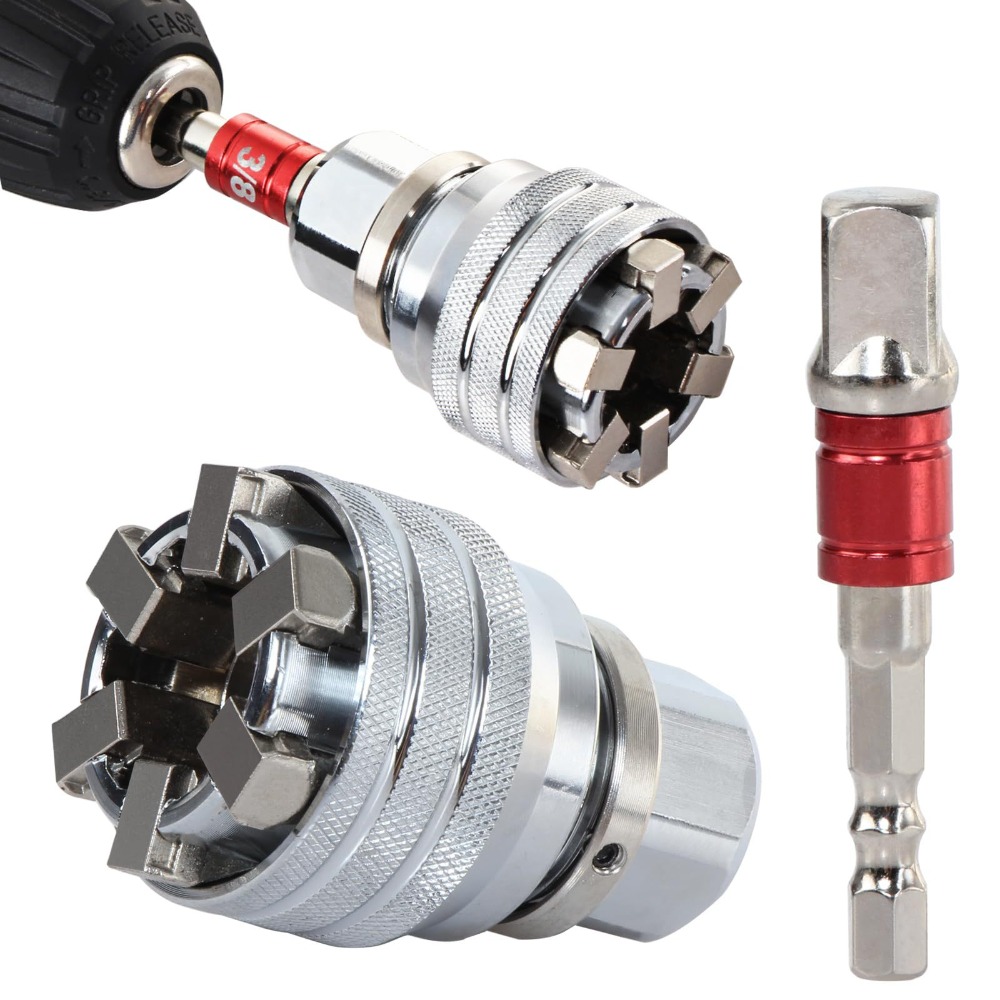 Power Tools Impact Wrench - مفتاح ربط عالمي قابل للتعديل 3/8-3/4