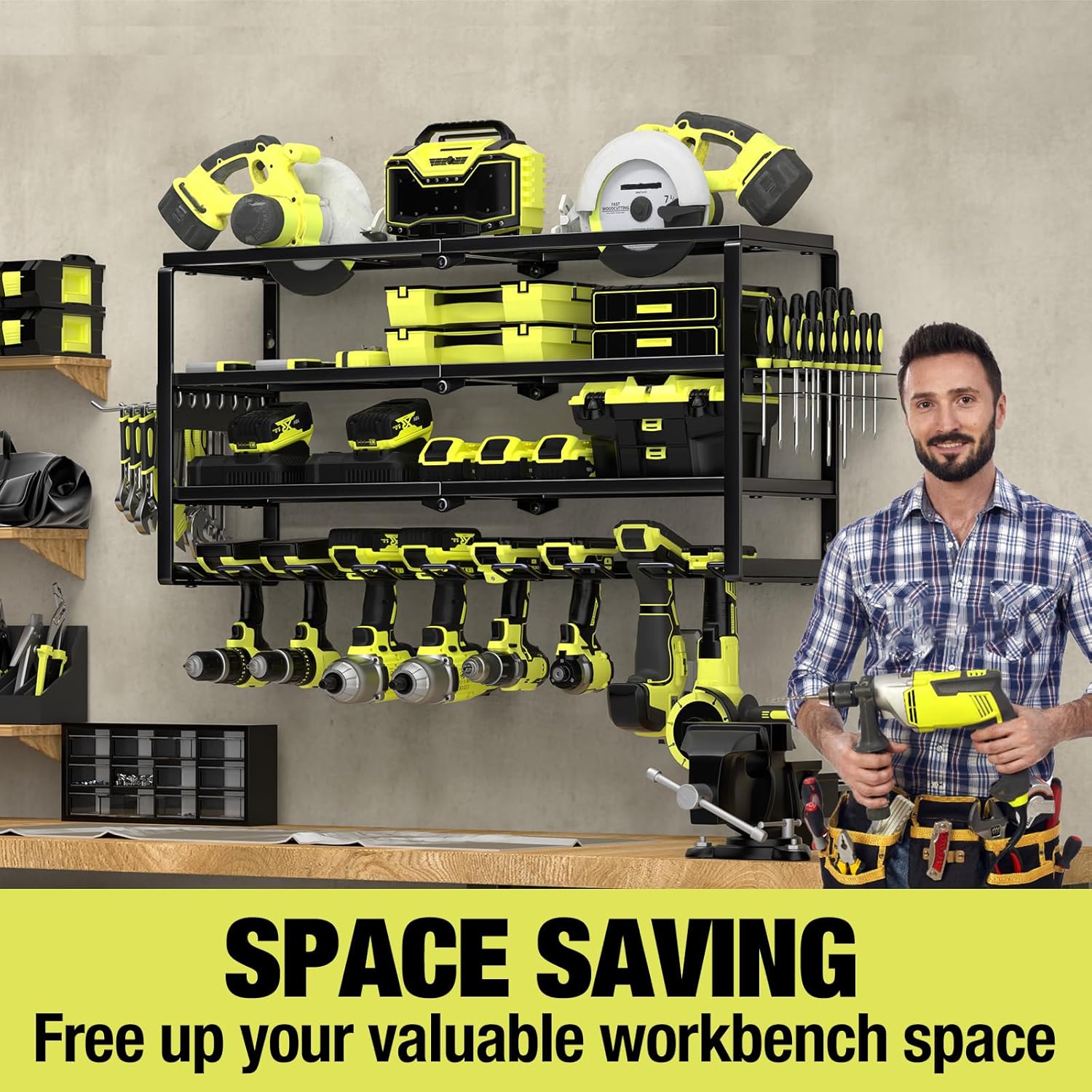 منظم أدوات كهربائية مثبت على ا - مراجعة Power Tools Storage وسعره