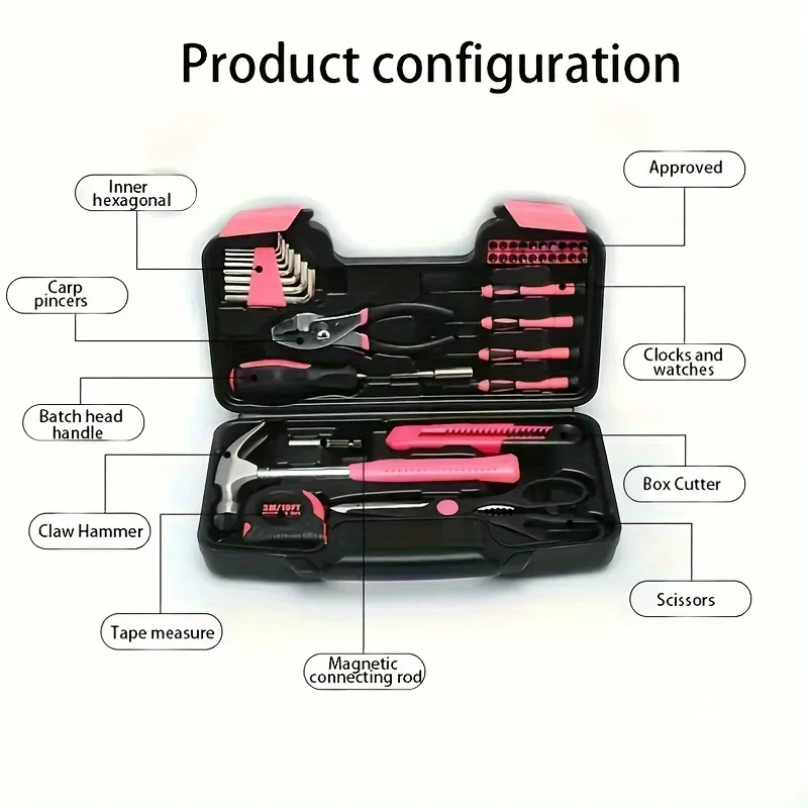 مجموعة أدوات XMSJ الوردية، تشم - مراجعة Power Tools Pink وسعره