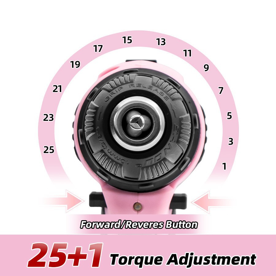 مثقاب يدوي وردي اللون 10 مم، م - مراجعة Power Tools Pink وسعره