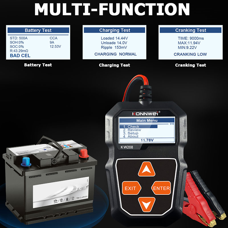 جهاز اختبار بطارية السيارة KON - مراجعة Power Tools English وسعره