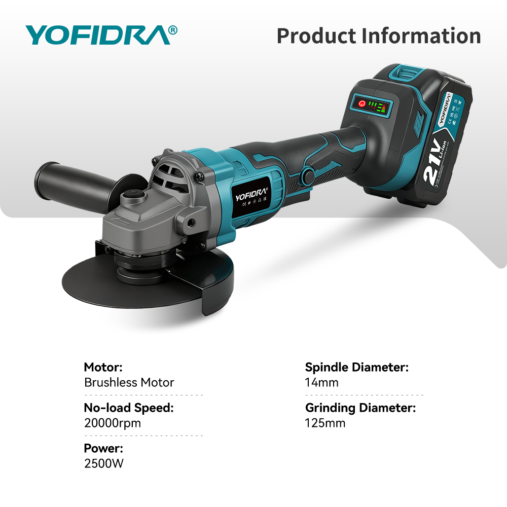YOFIDRA 125 مللي متر فرش زاوية - مراجعة Power Tools Pink وسعره