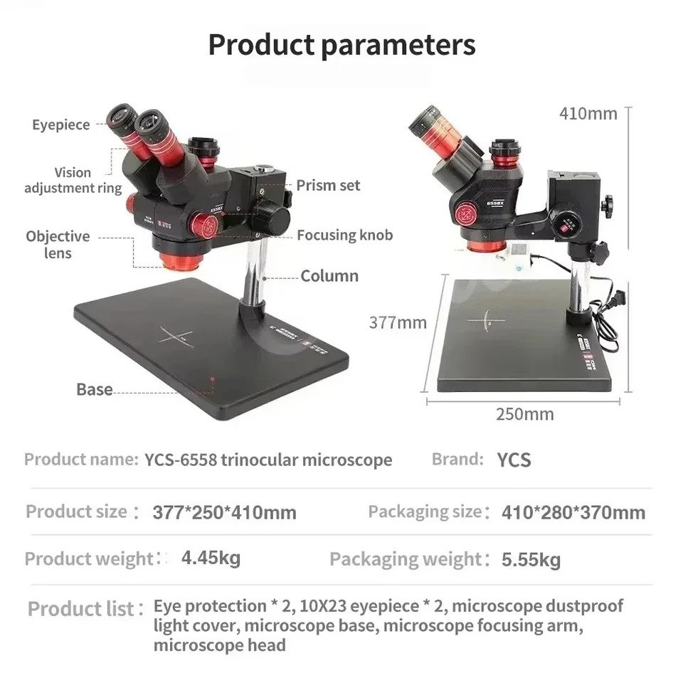 مجهر ثلاثي العينية YCS 6558X ع - مراجعة Power Tools Zoom وسعره