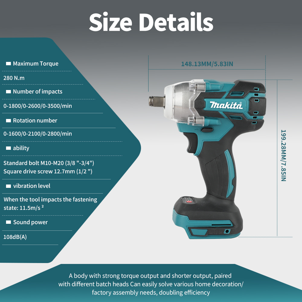 مجموعة أدوات ماكيتا DTW285+DTD - مراجعة Power Tools Impact Wrench وسعره